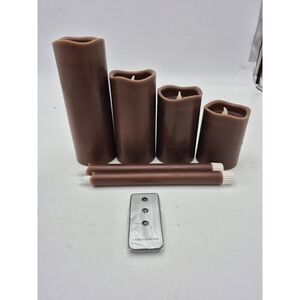 Home Reflections Ultimate Flameless Candle Set – Mink – Set of 6